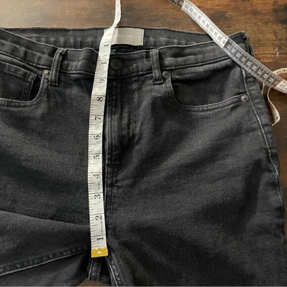 Everlane Black The High Rise Kick Crop Jean Raw Hem Size 30 Regular Flare - Picture 10 of 11